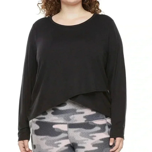 Xersion Quick-Dri Long Sleeve Crisscross Athletic Top Size XXL Berry Purple - Picture 8 of 9